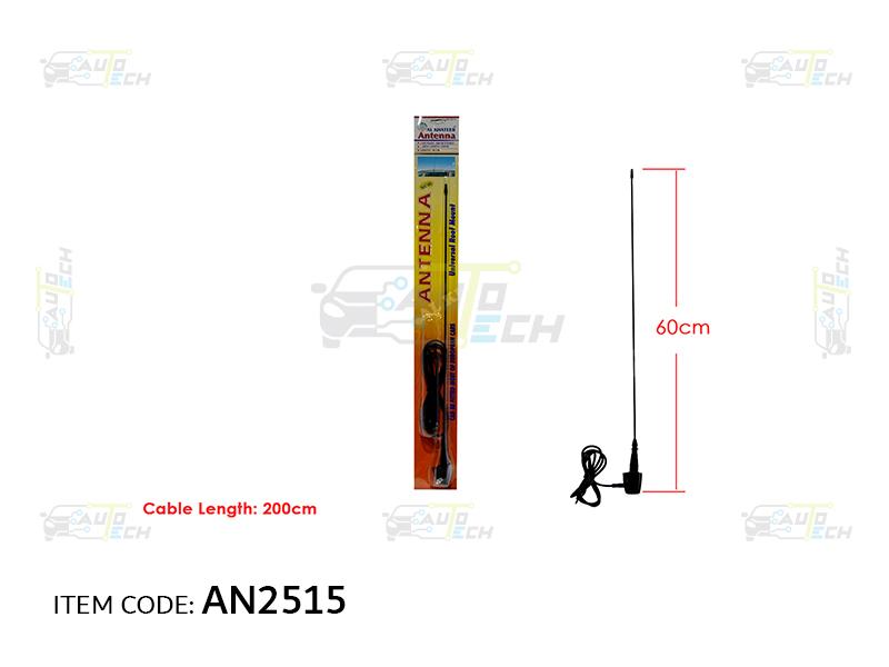 ROOF MOUNT ANTENNA ,FIBRE GLASS  MAST LENGTH:52CM  CABLE LENGTH:2M ,BLACK