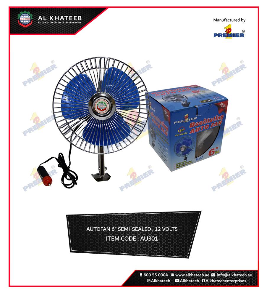 AUTO FAN OSCILLATING PREMIER 12V 10W 6