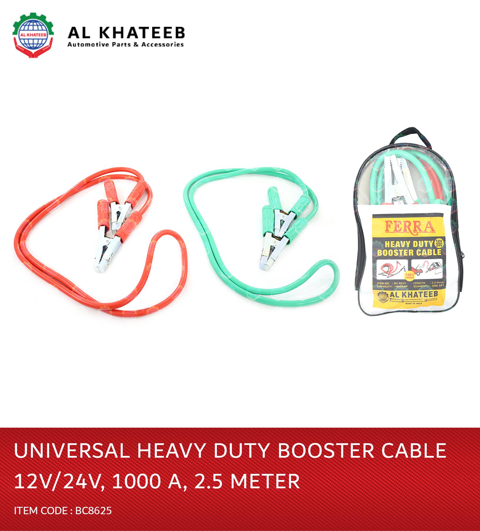 BOOSTER CABLE 1000A HEAVY DURY 12V/ 24V 2.5 METER