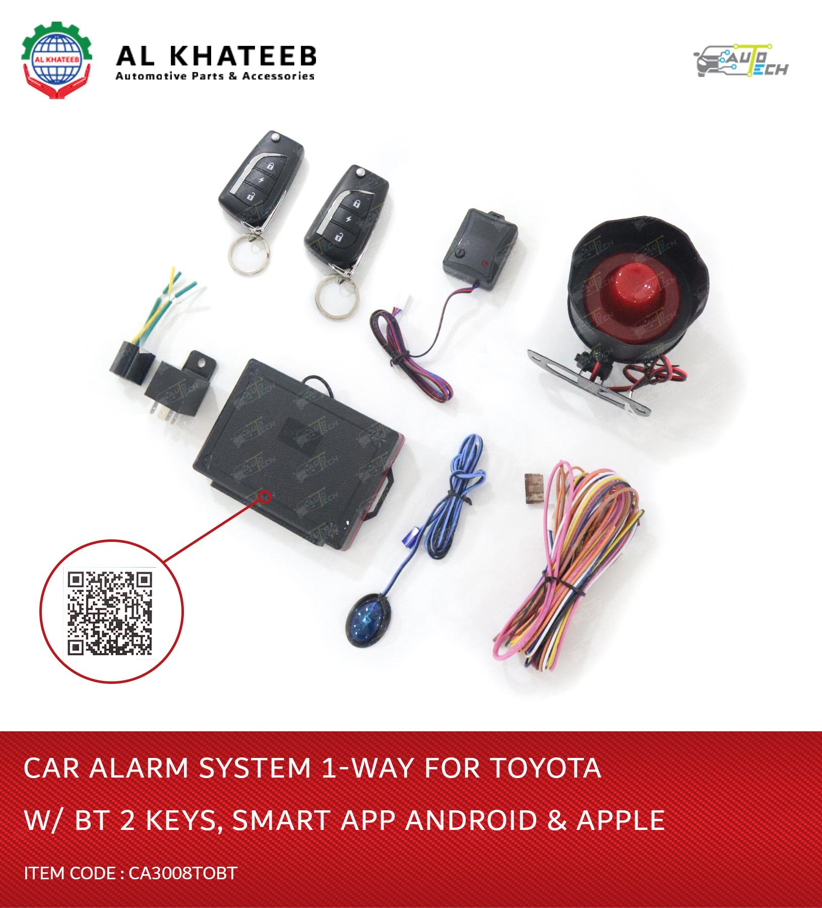 CAR ALARM SYSTEM 1-WAY, W/ BT , TOYOTA REMOTE                                                                                       3008