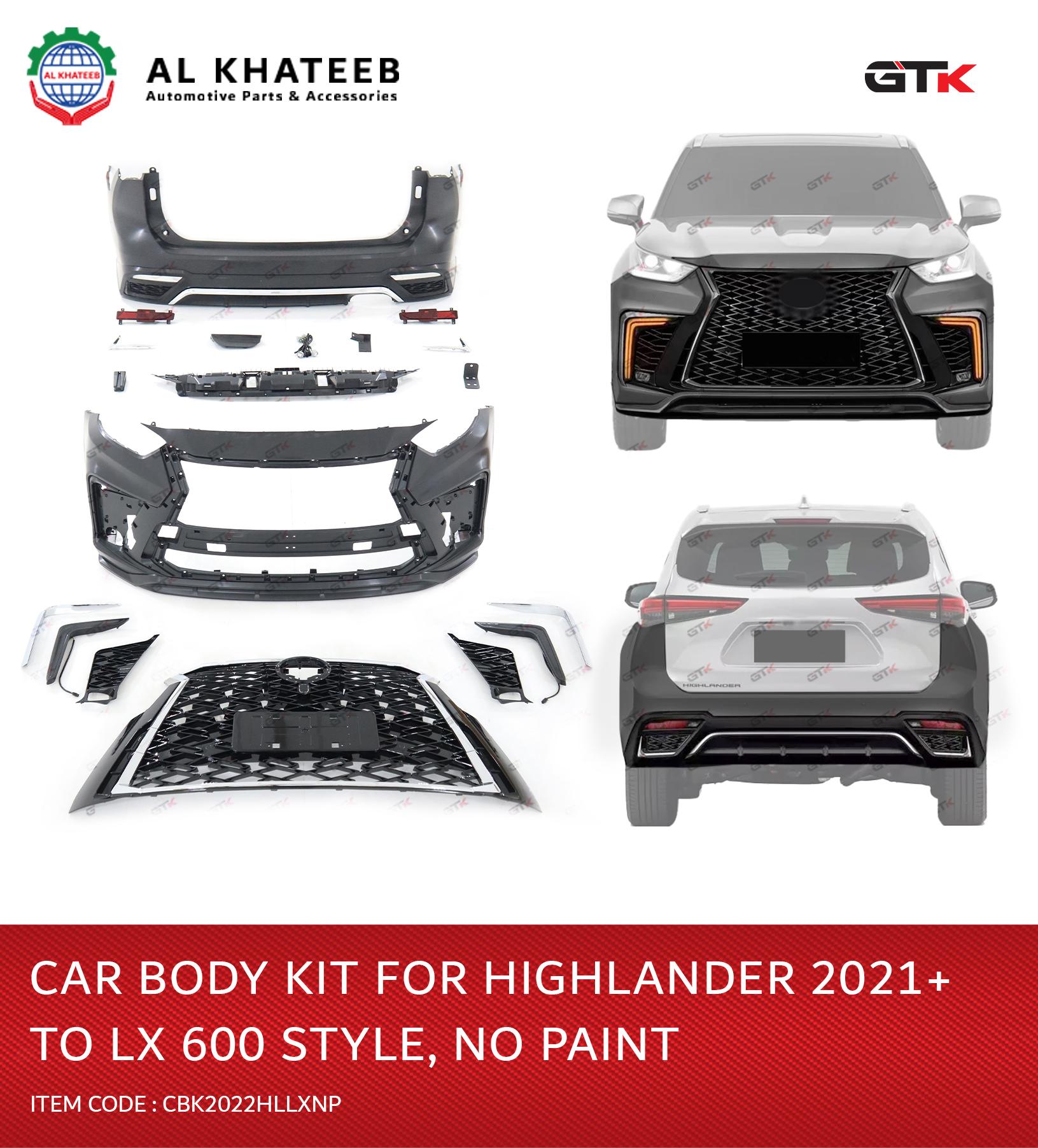 CAR BODY KIT FOR HIGHLANDER 2021+ LX600 NO PAINT