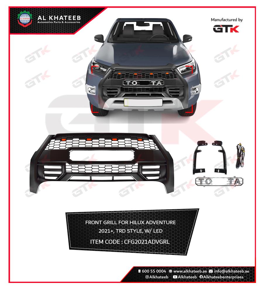 GRILL 4 HILUX 2021,TRD Style,W/LED