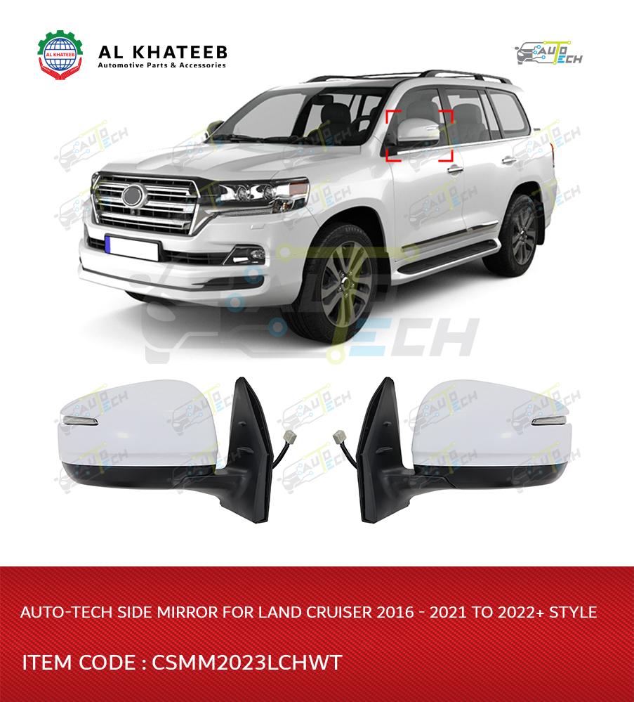 CAR SIDE MODIFICATION MIRROR FOR FACELIFT FJ200 TO LC300 WHITE