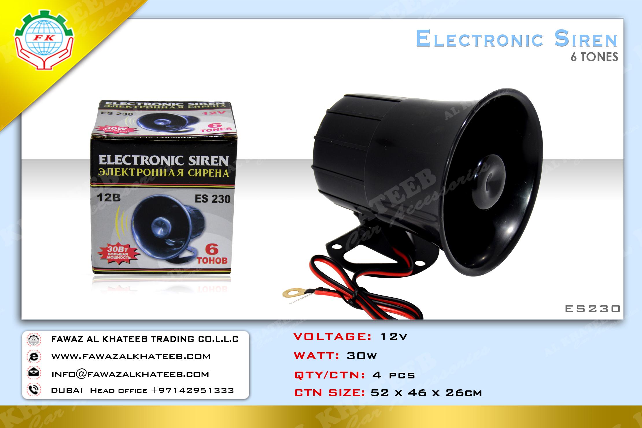 ELECTRONIC SIREN 6S 30W