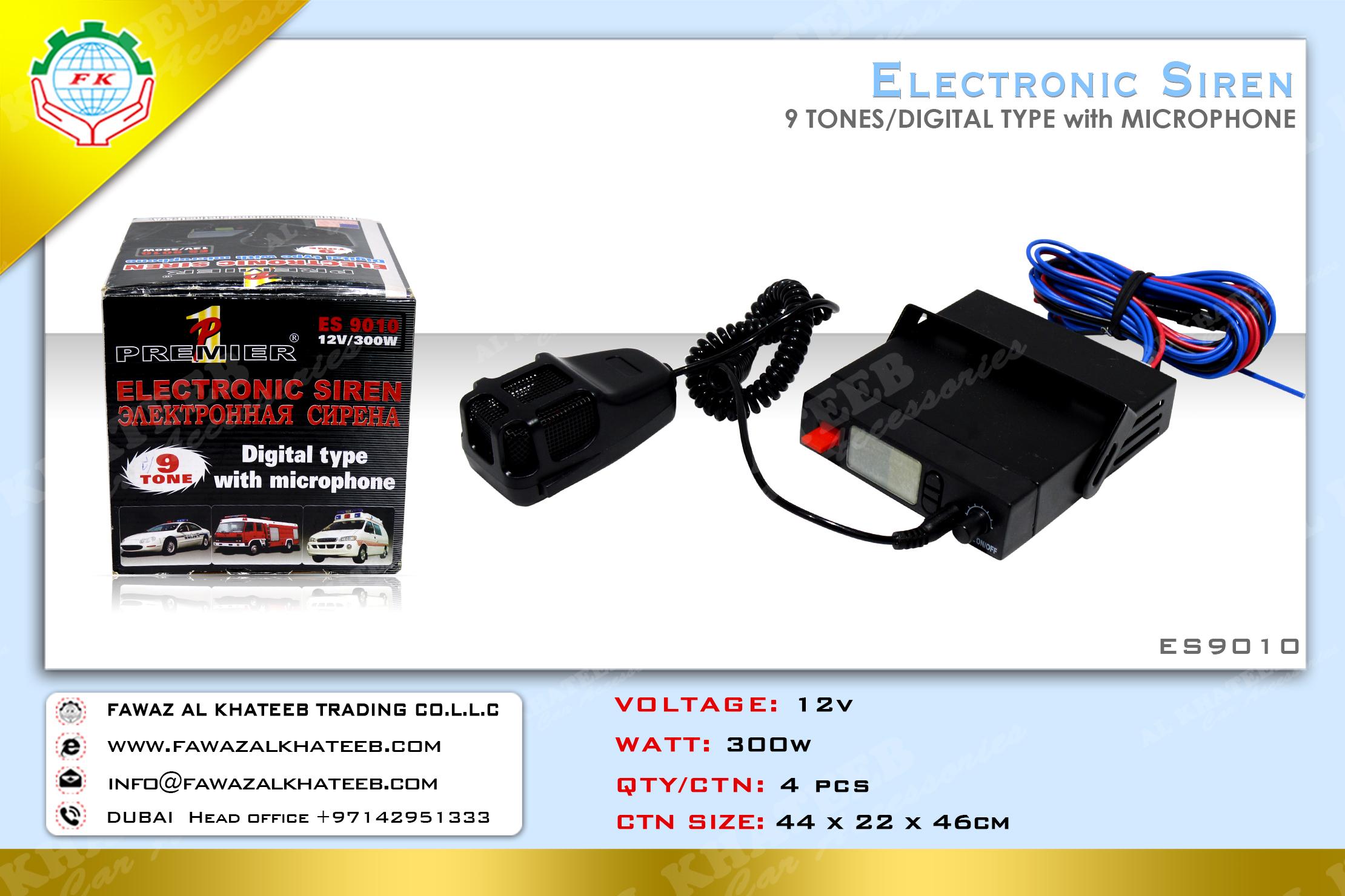 SIREN DIGITAL TYPE 9TONE 12V /MIC-S