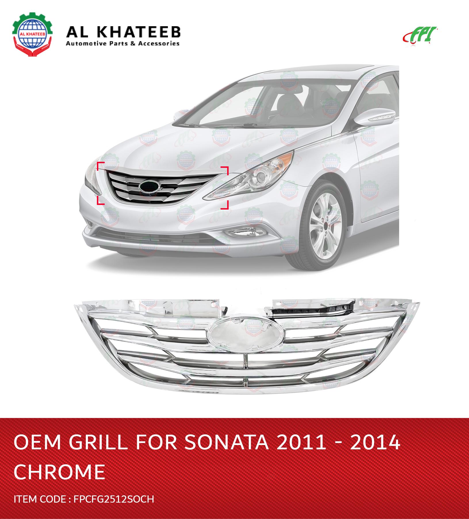 GRILL OEM FOR SONATA 2011-14 CHROME