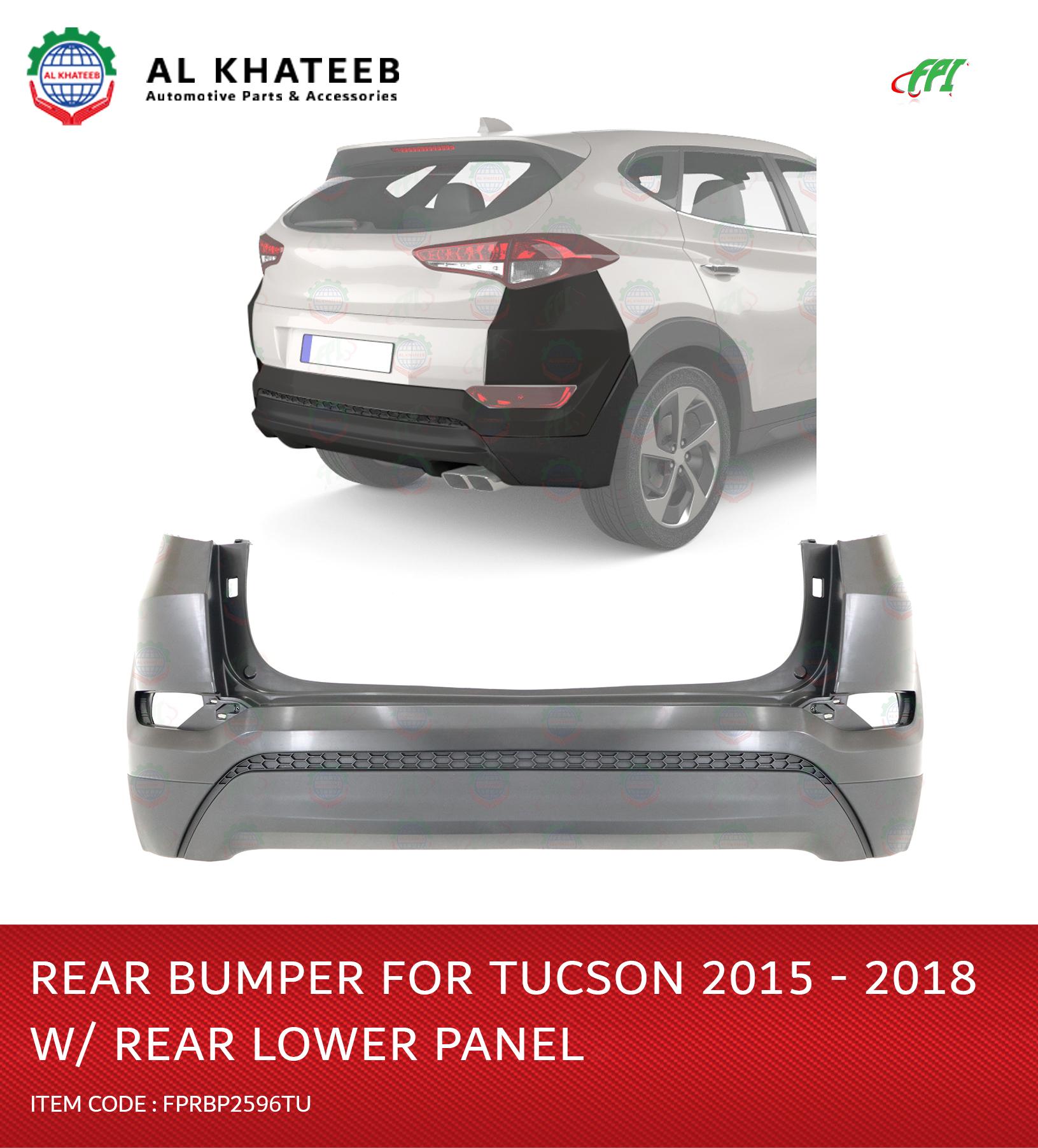 REAR BUMPER TUCSON 2015-18 W/ REAR LOWER PANEL