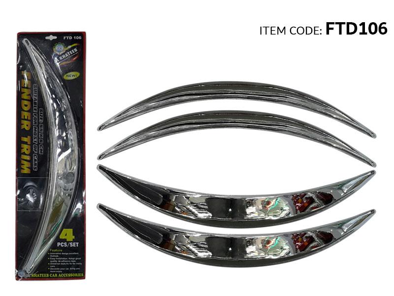 FENDER TRIM CHROME 4PC/3M STICKER