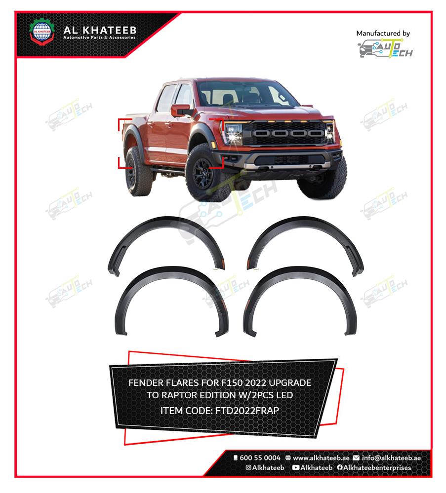 FENDER FLARES 4 RAPTOR 22'W/LED,4Pcs/SET