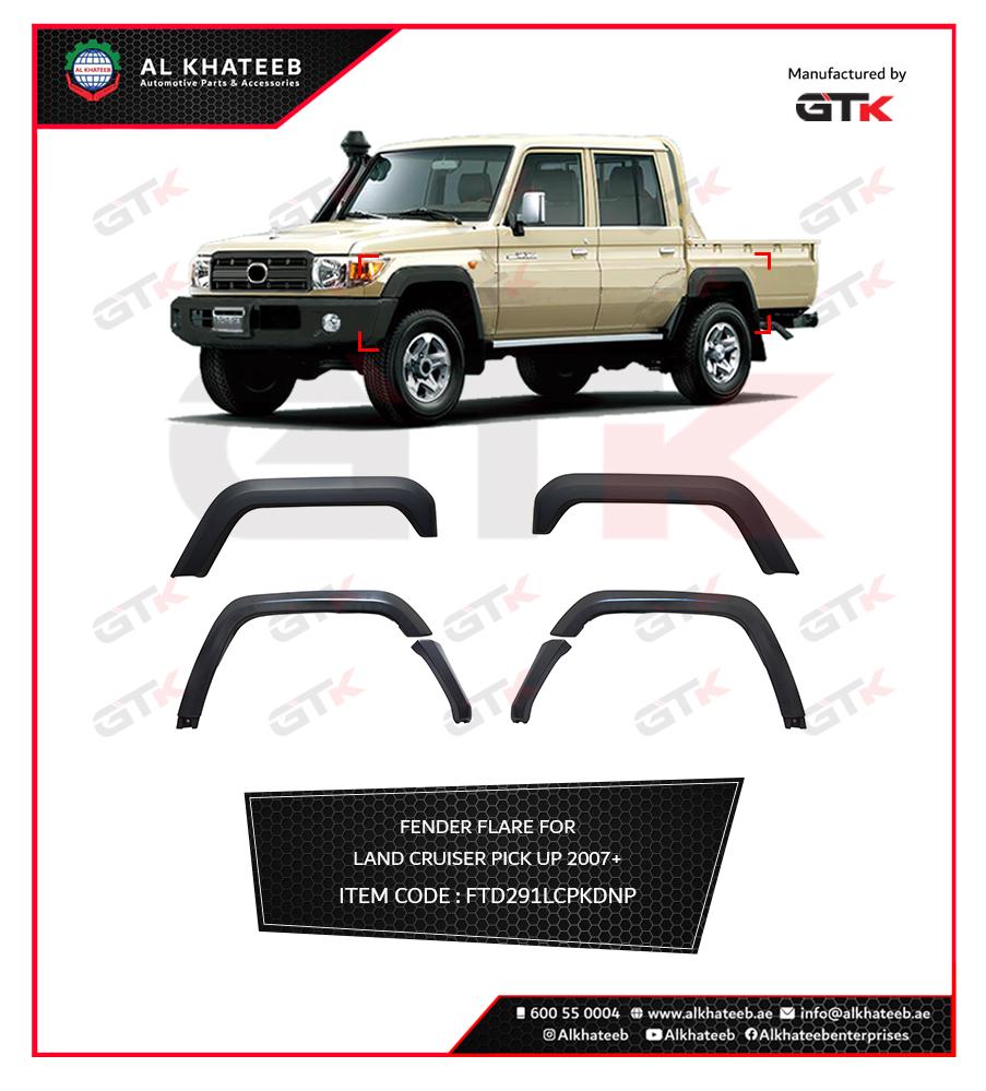 FENDER FLARE FOR LC PICK UP FJ79 D-CABIN 4-DOOR 2007-25 NO PAINT