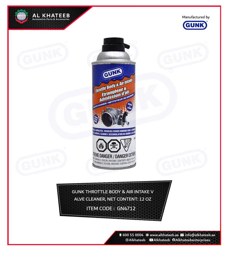 GUNK THOTTLE BODY & AIR INTAKE VALVE CLEANER 12OZ(12/CASE)