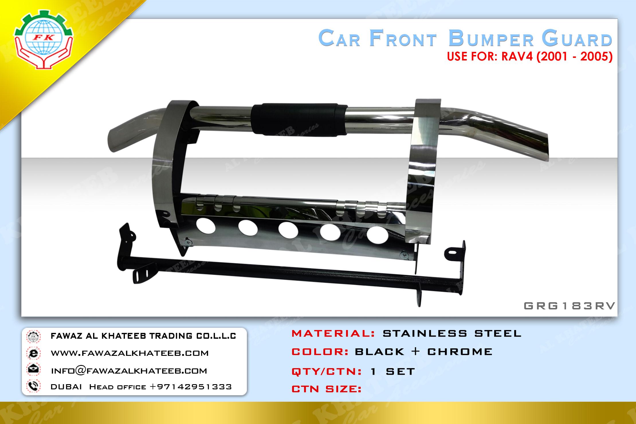 GRILL GUARD RAV4 2001-05 W/ S.S PLT