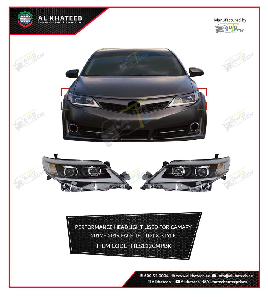 HEAD LIGHT 4 TO CAMRY 12'-14' PERFORMANCE,BK