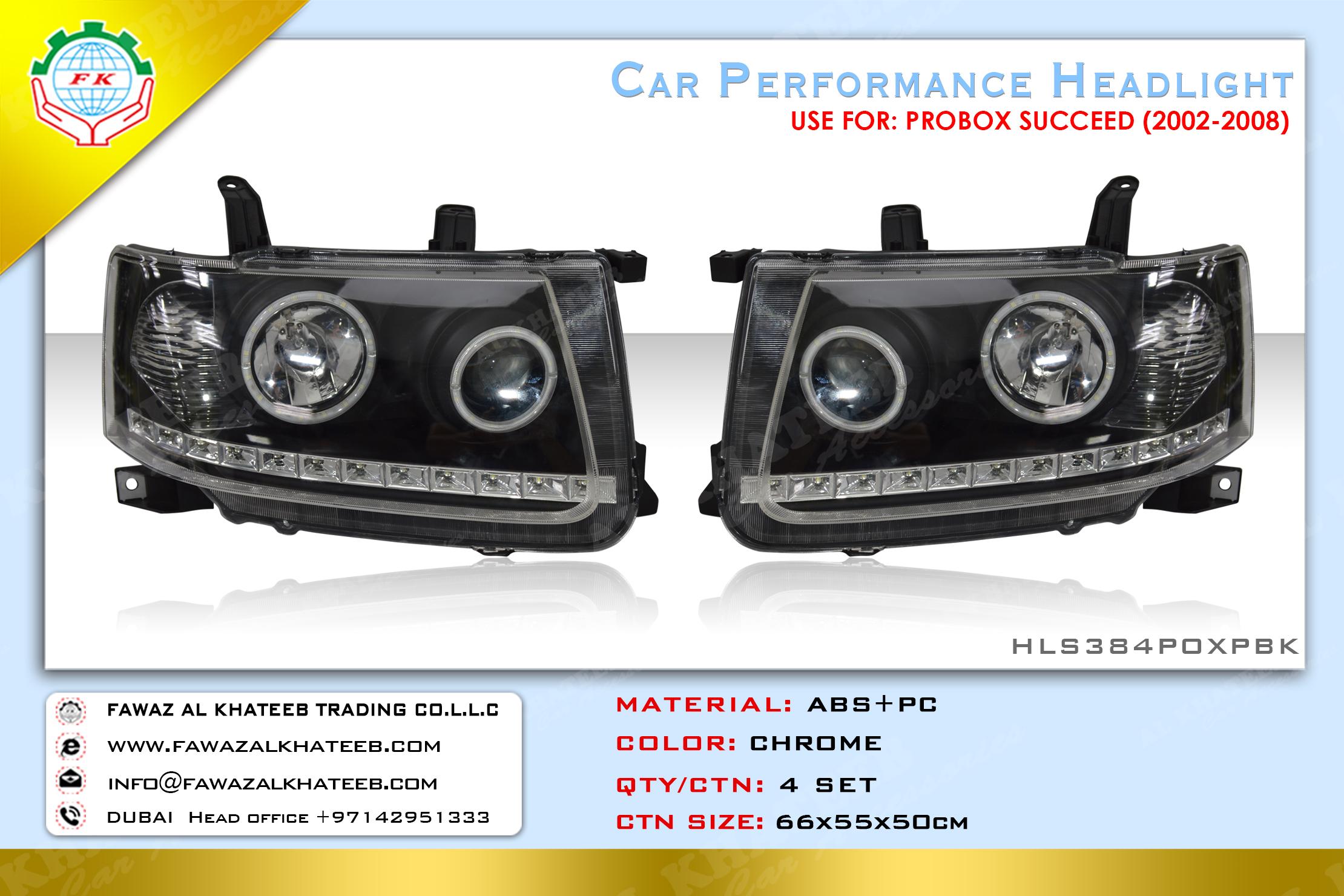 HEADLIGHT TO 2002-08 PROBOX SUCED 5-HLS384POXPBK