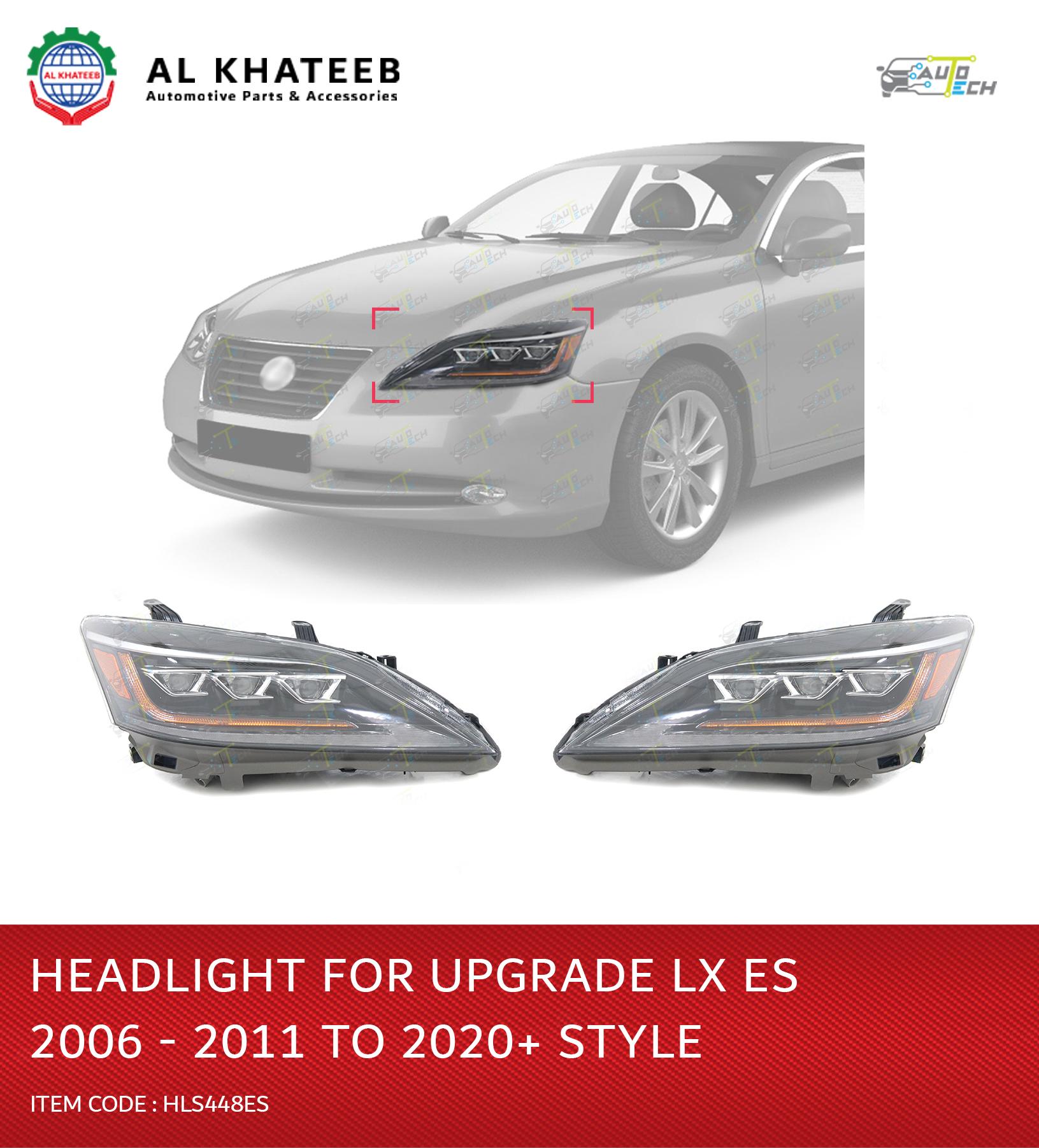 HEAD LIGHT FOR UPGRADE LX ES 2006-11 TO 2020, HIGH/LOW EDITION 3 LENS