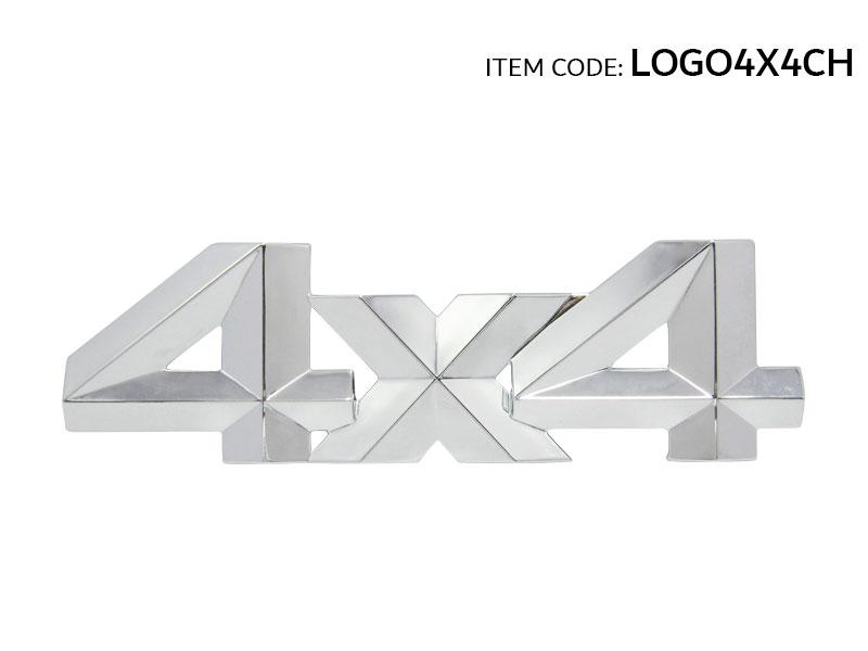 LOGO 4X4 CHROME CRYSTAL 9X3.5CM