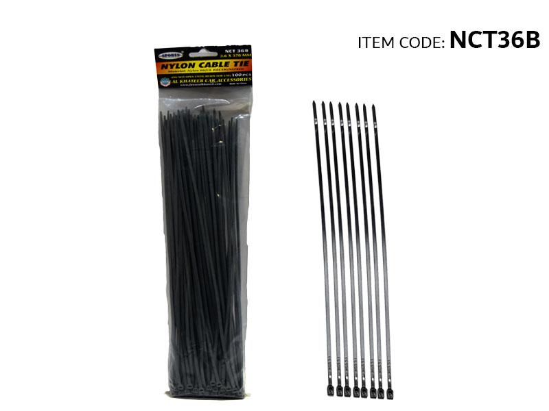 NYLON CABLE TIE 3.6*370MM-BLACK