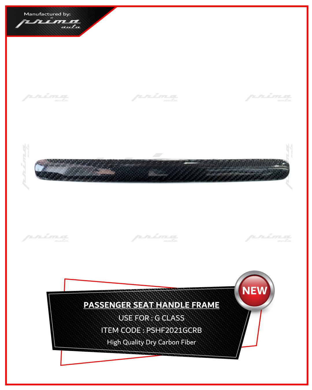 PASSENGER SEAT HANDLE FRAME 4G-CLASS DRY CARBON FIBER - PSHF2021GCRB