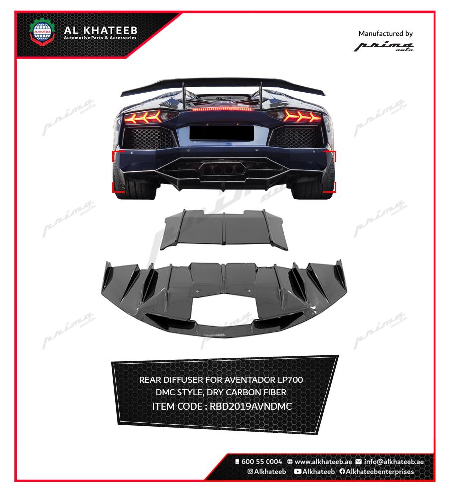 REAR BUMPER DIFFUDER FOR LAMBORGHINI AVANTADOR LP 700 DMC ED.