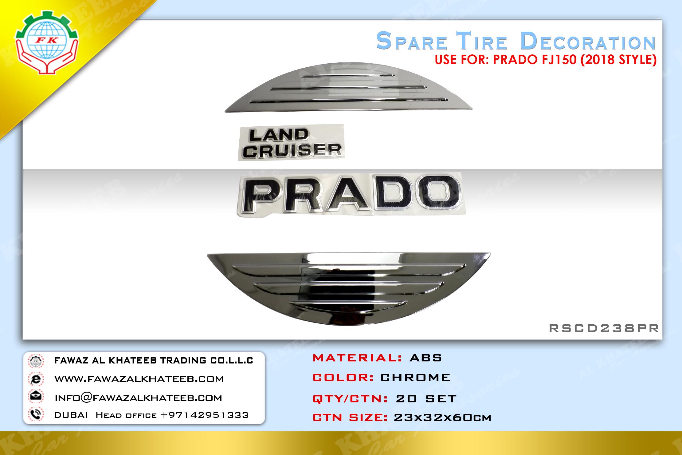 SPARE TIRE DECOR4PRADO FJ150 2018