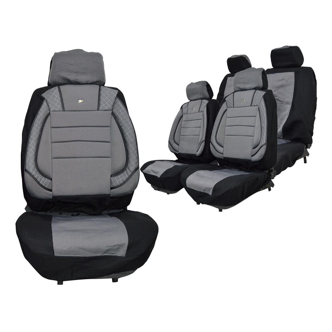 SEAT COVER PRINCE JERSEYJAQUARD 11P-SC3105BKGYD