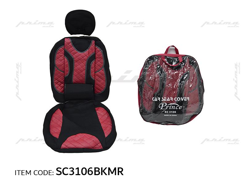 Seat Cover Pcs Black Maroon