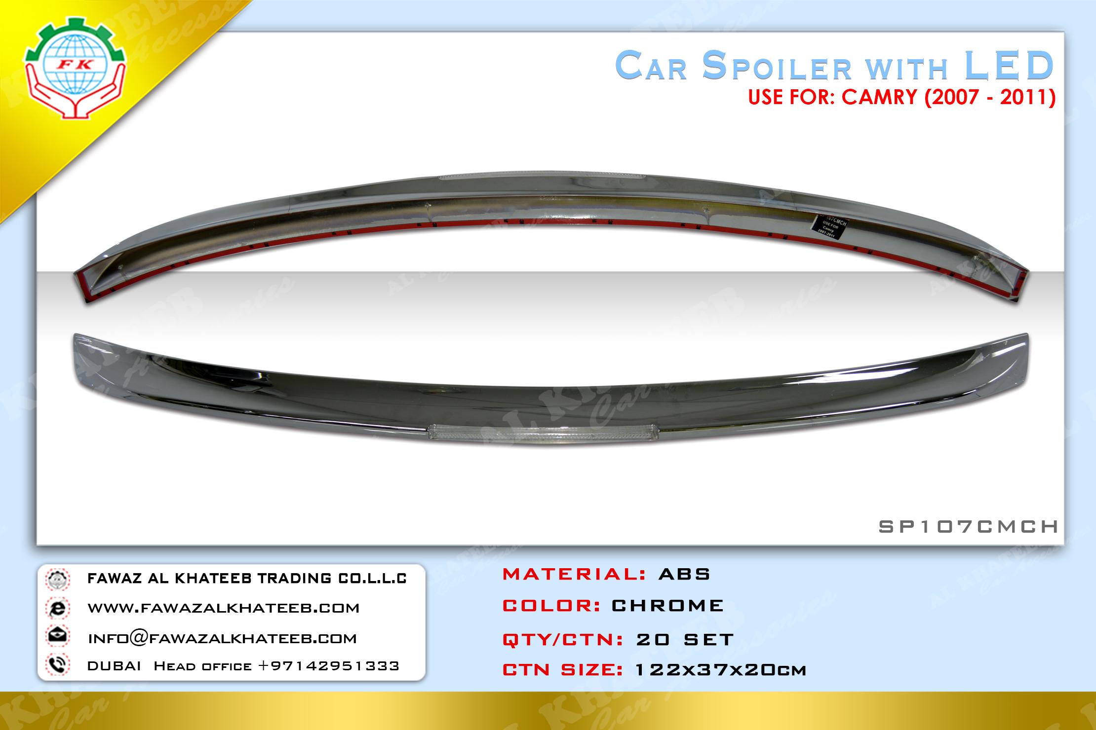 SPOILER W.LED BL CAMRY 2007-11 CHRO-SP107CMCH