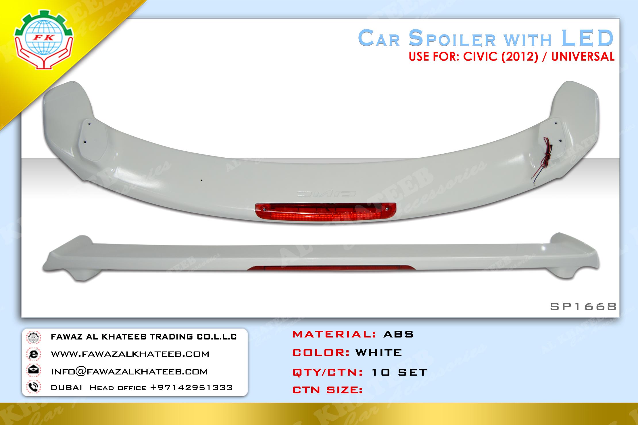 SPOILER W.LED BL HO CIVIC-12 WHITE