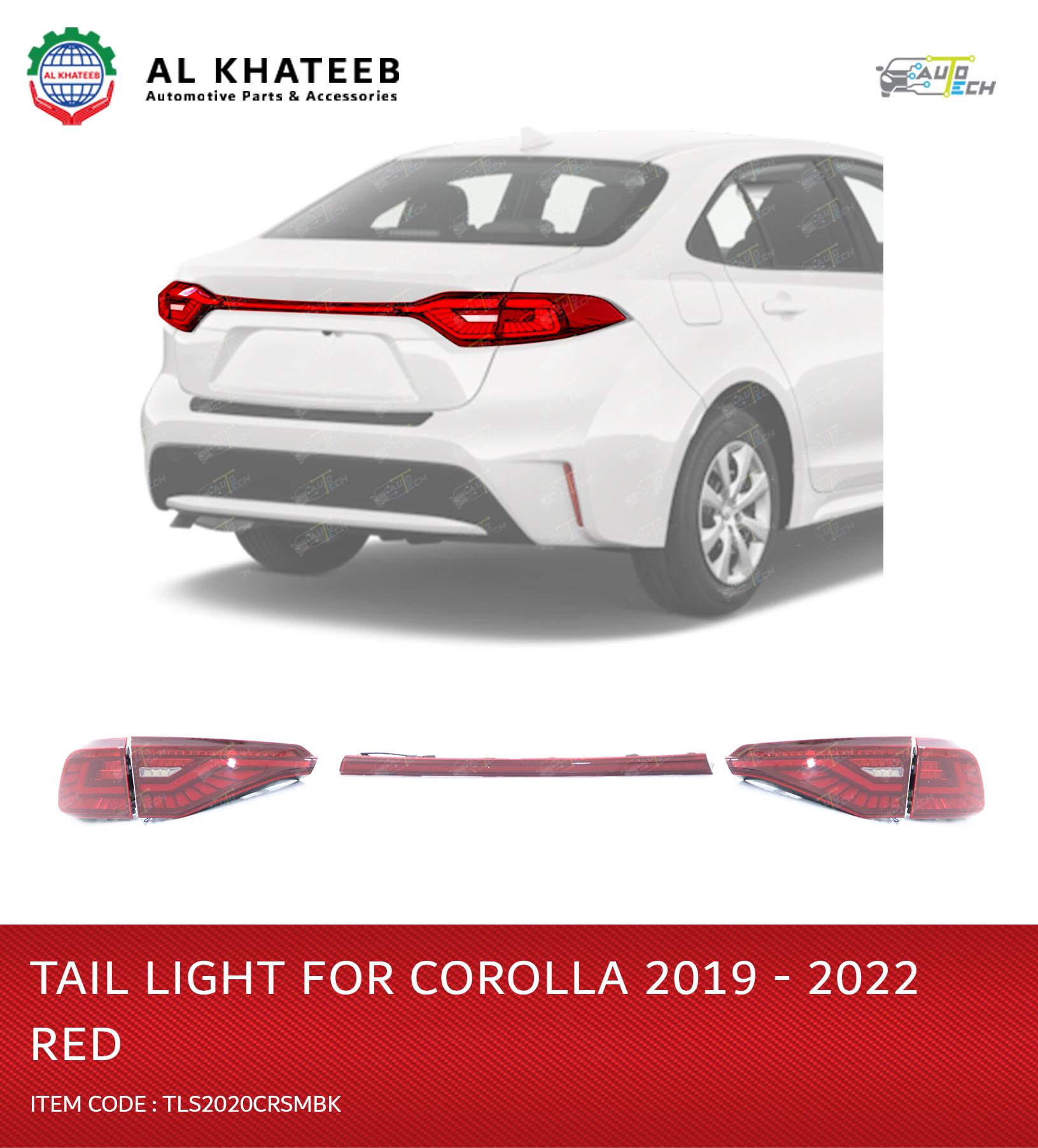 TAIL LIGHT FOR TOYOTA COROLLA 2019-22 RED