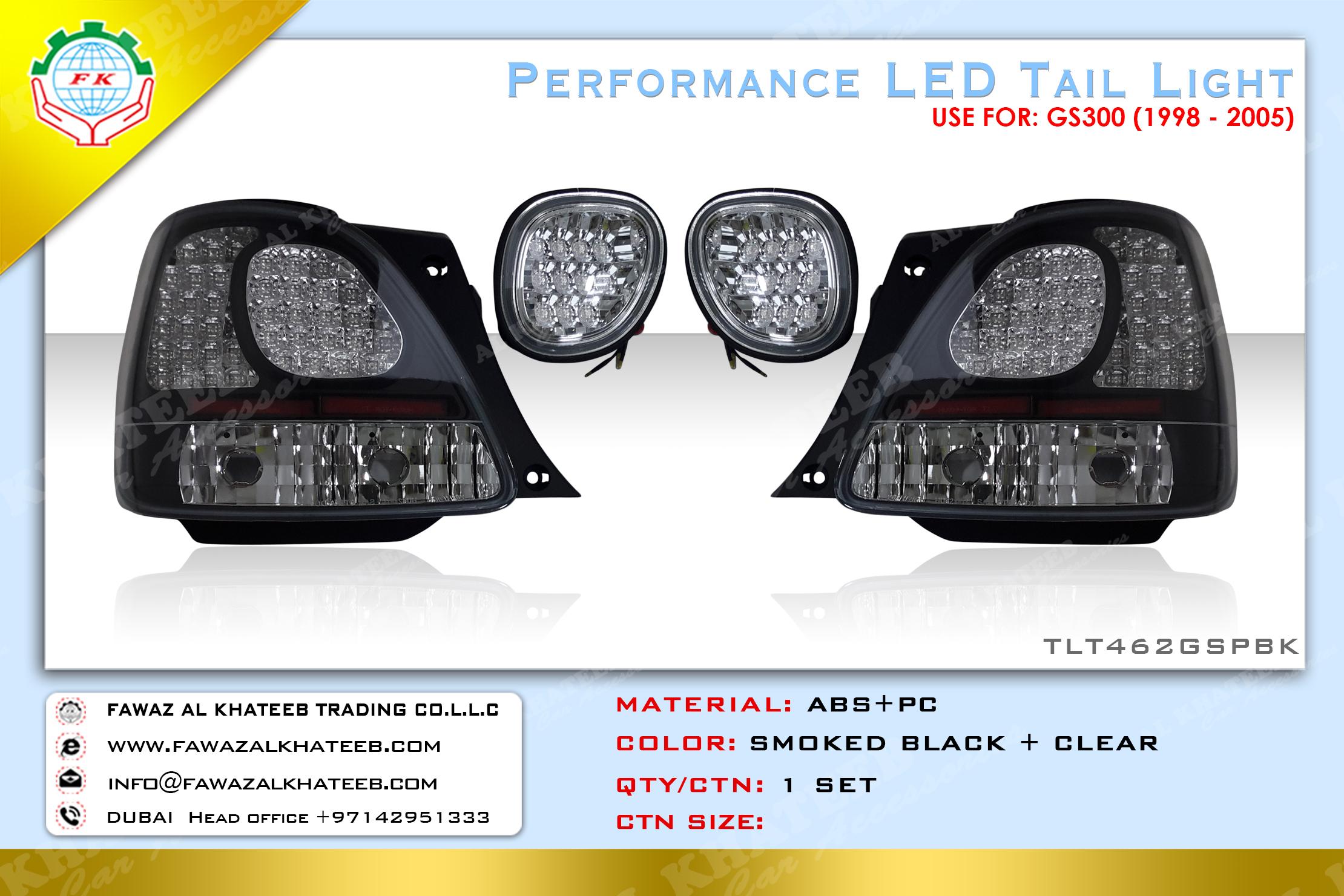 TAIL LIGHT/LED4LEXUS GS300 98-05 US-TLT462GSPBK