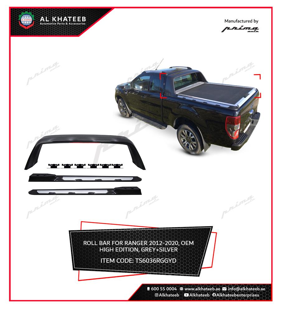 ROLL BAR 4 FORD RANGER 12'-20', OEM H EDITION,GRY+SL    